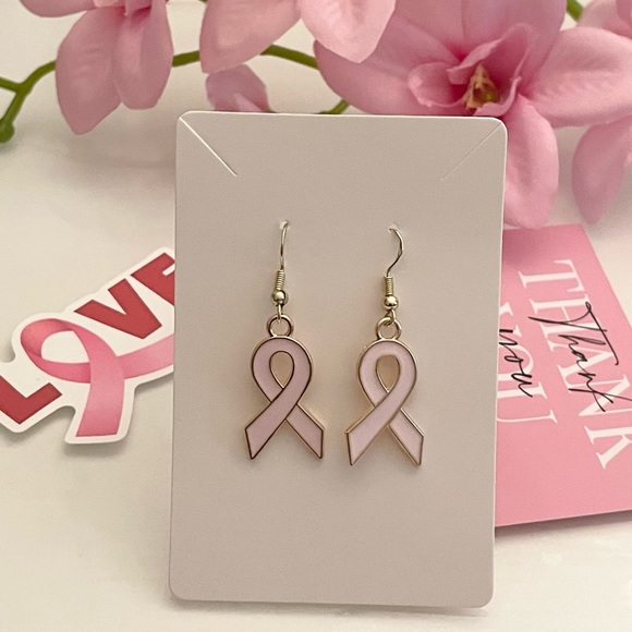 Jewelry - Breast Cancer Awareness Ribbon Earrings